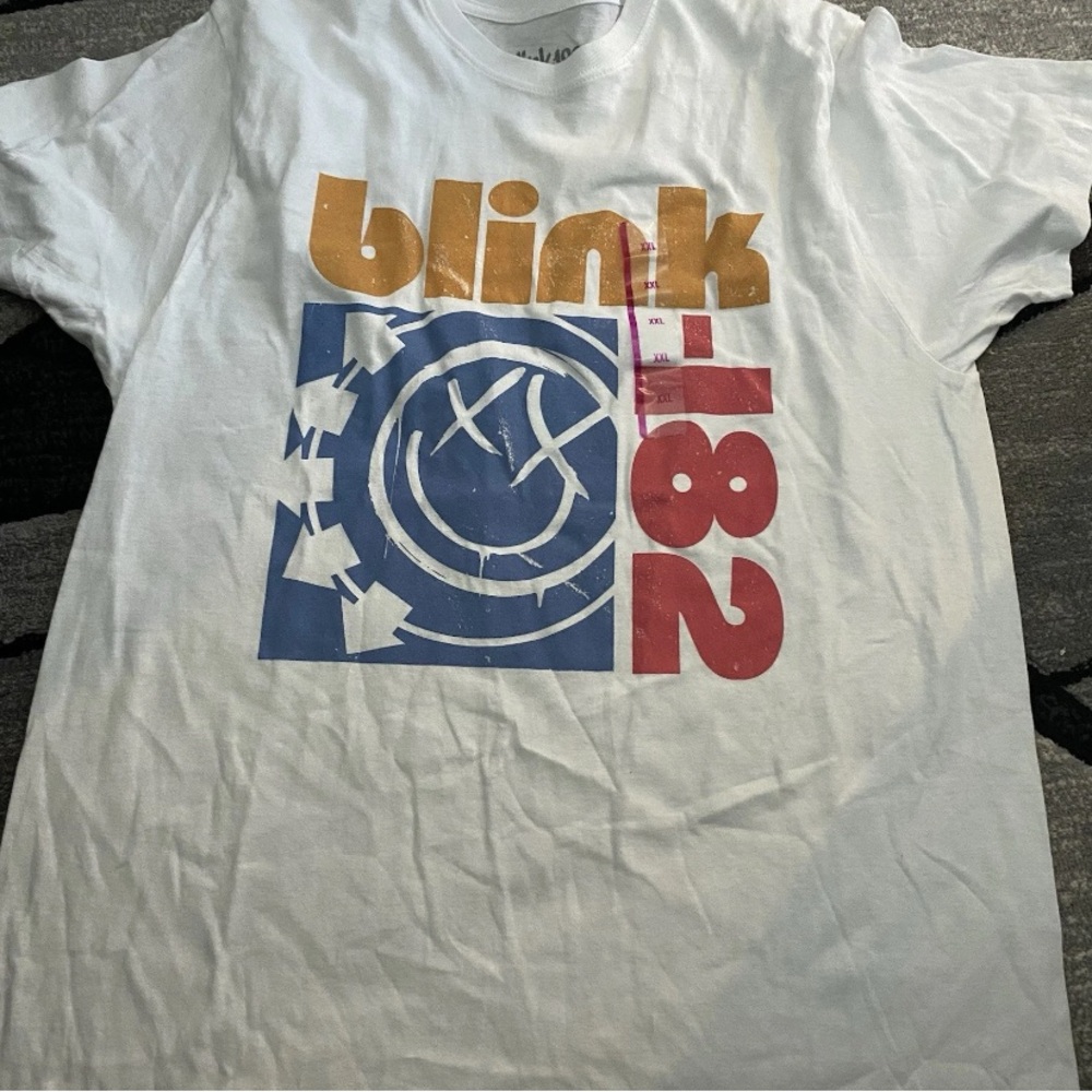 Blink-182 Unisex White T-Shirt Short Sleeves Size 2XL NWT
